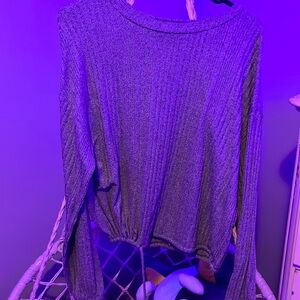 hollister basic grey sweater